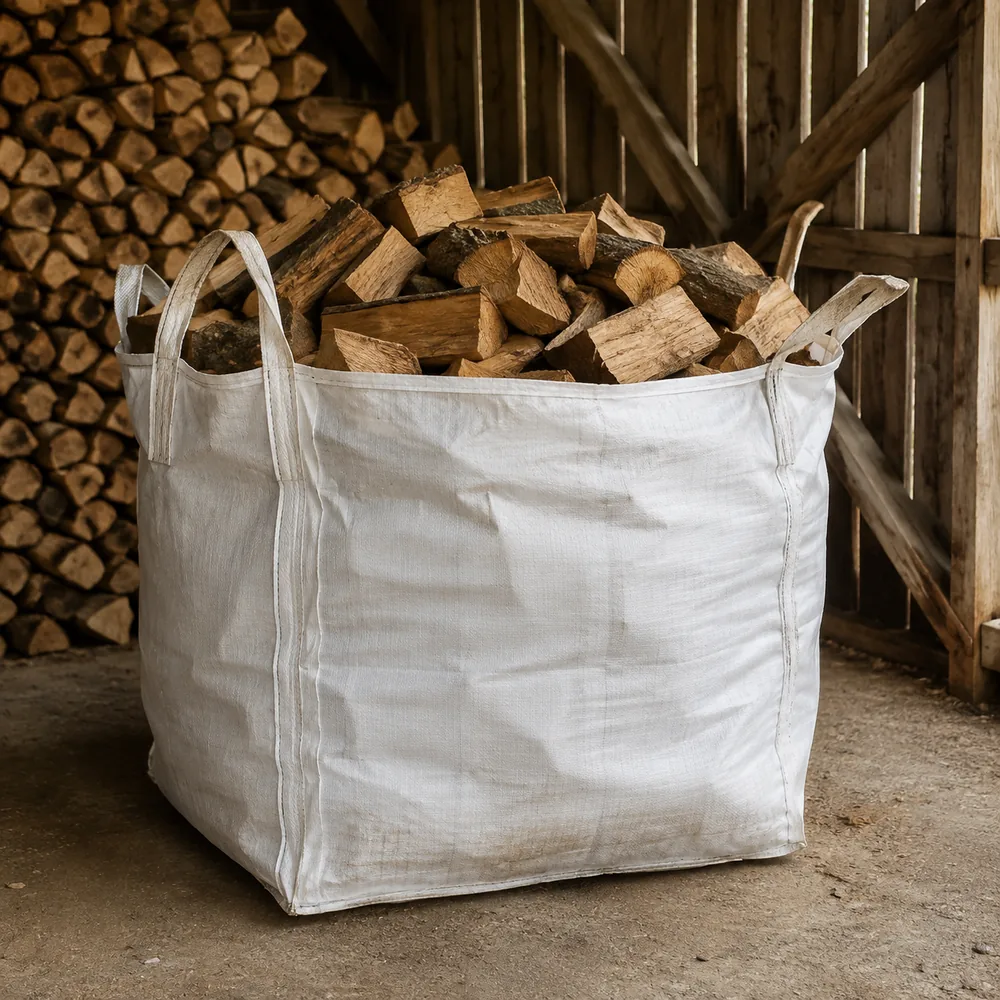 Seasoned Hardwood Logs supplied in a XL 0.9m³ dumpy bag